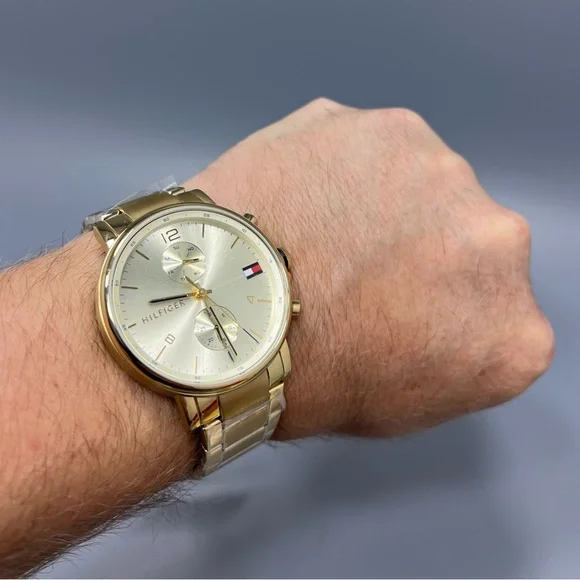 Tommy Hilfiger Gold Tone Multi DialQuartz Watch